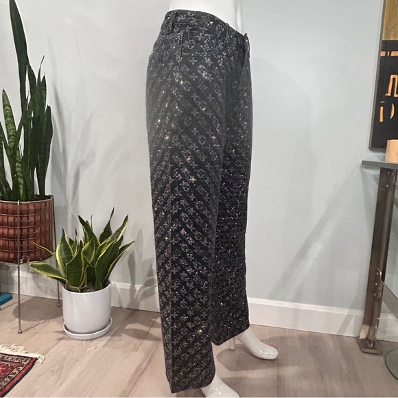 Designer Rep Jeans With Marcasite Rhinestones - Picture 5 of 14